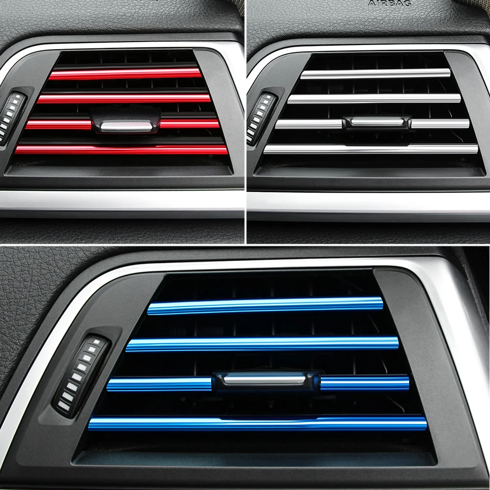 قالب تصفيف الكروم شريط تشذيب لتنفيس الهواء للسيارة ، فولكسفاغن فولكس فاجن ، باسات ، تيغوان ، تي روك ، جولف ، جيتا ، شاران ، شيروكو ، يوس ، تي كروس ، صب #1