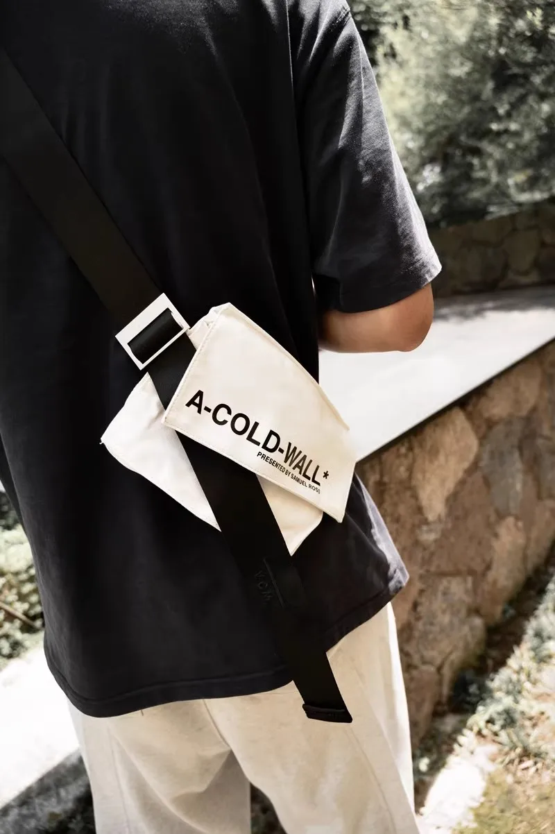 

2025 A COLD WALL CANVAS FUSED UTILITY STATA BAG canvas shoulder strap chest ACW bag YB78