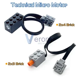 2x3 2x4 Brick Micro Motor Compatible All Brand Technical Power Functions Kit MOC Building Blocks Parts Toys