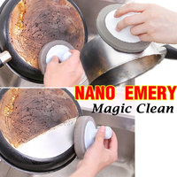 Clean Rub Pot Brush Rust Focal Stains Sponge Brush Home Household Supplies Tools with Handle Magic Rub Kitchen Nano Emery