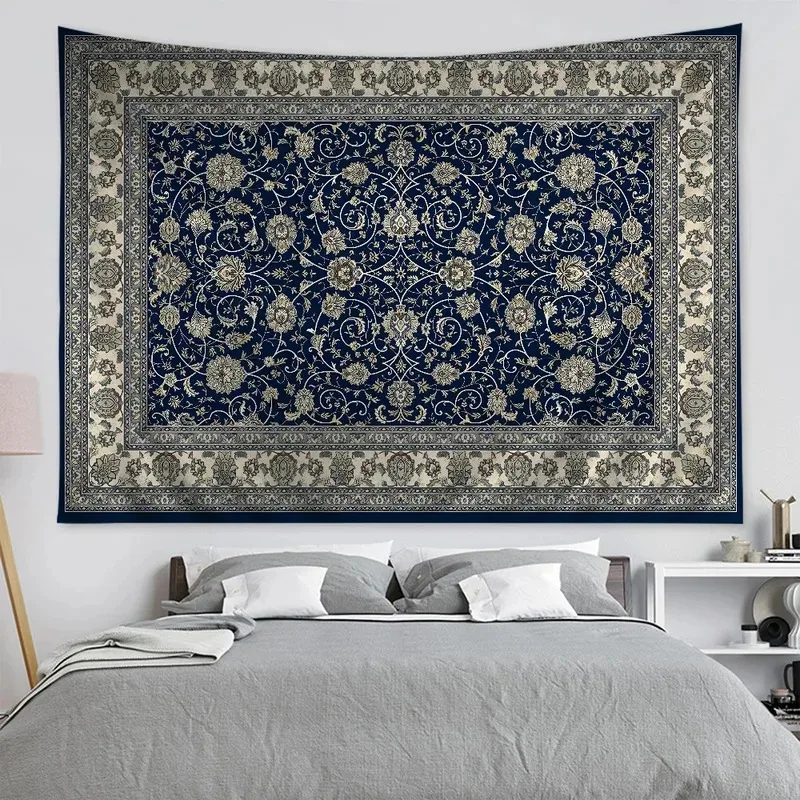 VIKAMA Vintage Wandteppich mit persischem Muster im Bohemian-Stil für Wohnzimmer, Flur, Schlafzimmer, Wanddekoration, Hintergrund