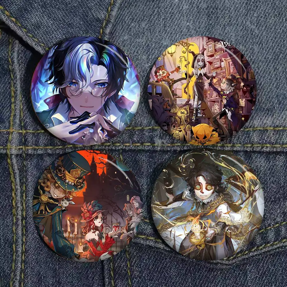 Popular Horror Game Identity V 32/44/58MM Customizable Button Pins Cute Funny Creative Badge Jewelry Decor Gifts For Friends