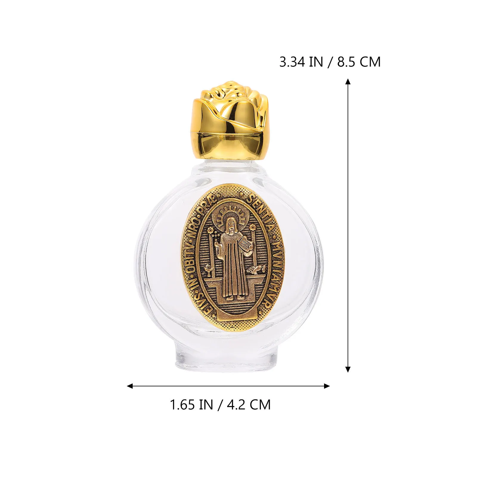 6Pcs Small Glass Perfume Bottles Leakproof Refillable Chic Religious Design Essential Oil Container Perfume Bottle