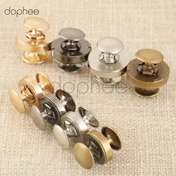 dophee 10pcs 14/18mm Magnetic Snaps Double Rivet Clasps Buttons Fasteners Buckles DIY For Lady Handbag Purse Clothes Luggage