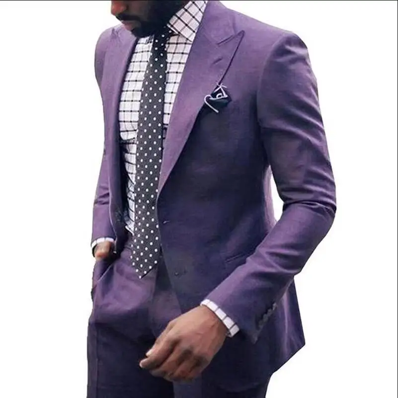 New Design Classic Groom Men Suits Wedding Tuxedo Groomsmen Best Man Formal Prom Party SIim Men's Fashion Clothing 2 Piece Sets