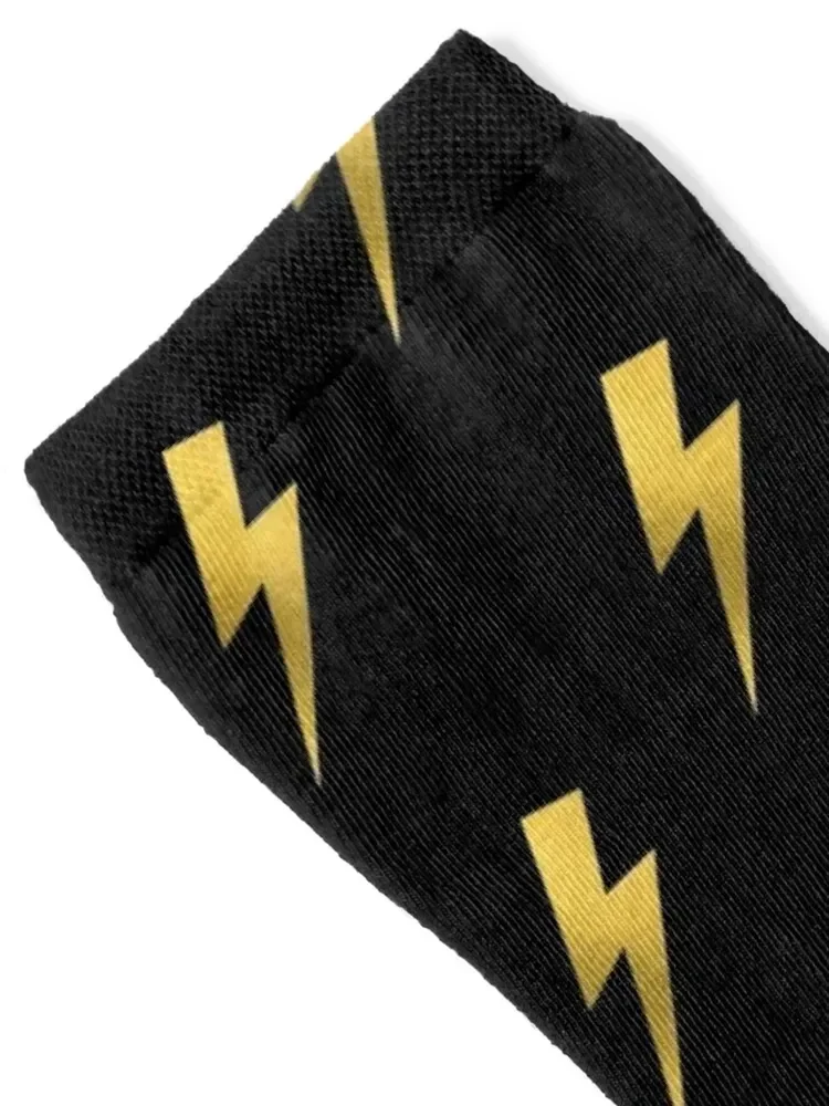 Gold Lightning Bolt - Gold Foil Socks christmas gift sports and leisure custom sports winter Socks Men Women's