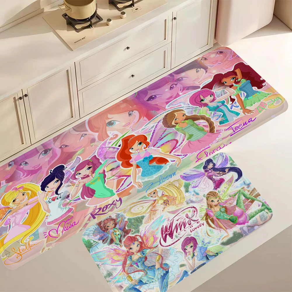 G-Girl W-Winx C-Clubs Hallway Carpet Washable Non-Slip Living Room Sofa Chairs Area Mat Kitchen Doormat Area Rug