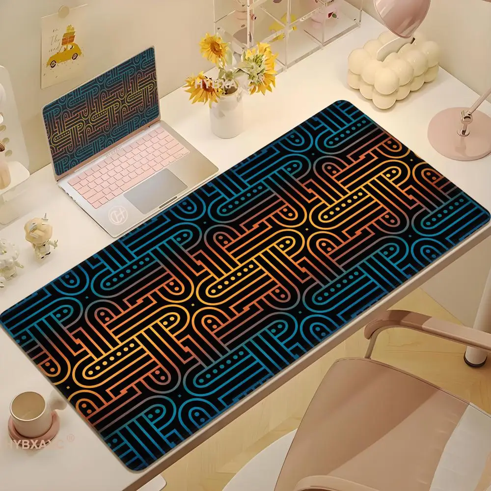 

Large Size Mouse Mat Non-Slip Desk Mat Simple line Rubber Mousepad HYBXAXC Abstraction Art Game Office Computer Accessories Diy