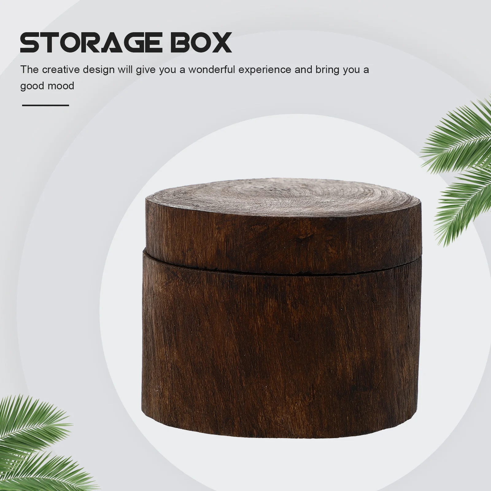 Caja de joyería de madera maciza, contenedor de almacenamiento redondo Retro para anillo, pulsera, pendiente, organizador, decoración del hogar, caja de regalo, 1 ud.