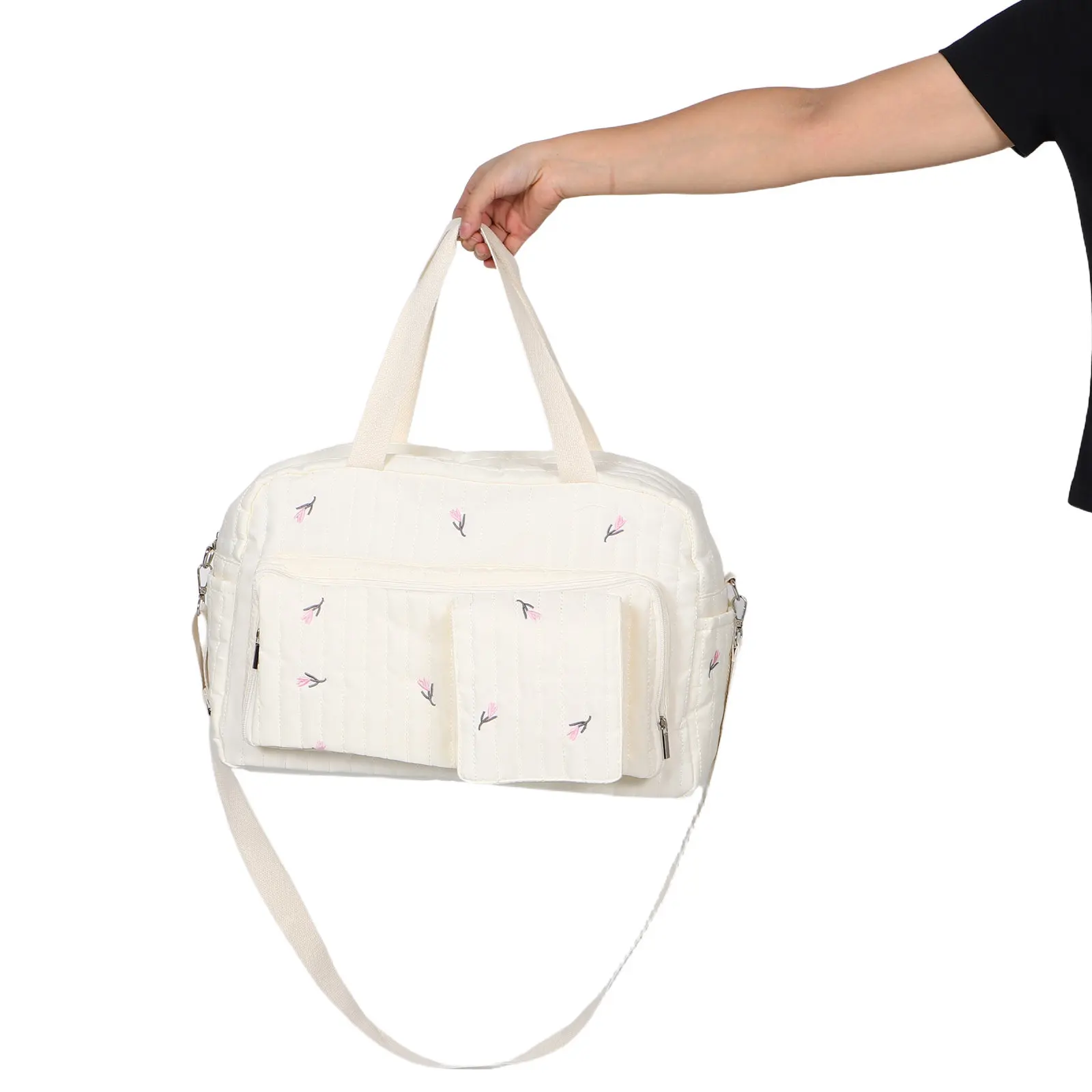 large-capacity-mother-and-baby-travel-bag-multifunctional-maternity-hospital-organizer-printed-baby-diaper-tote-for-outdoor