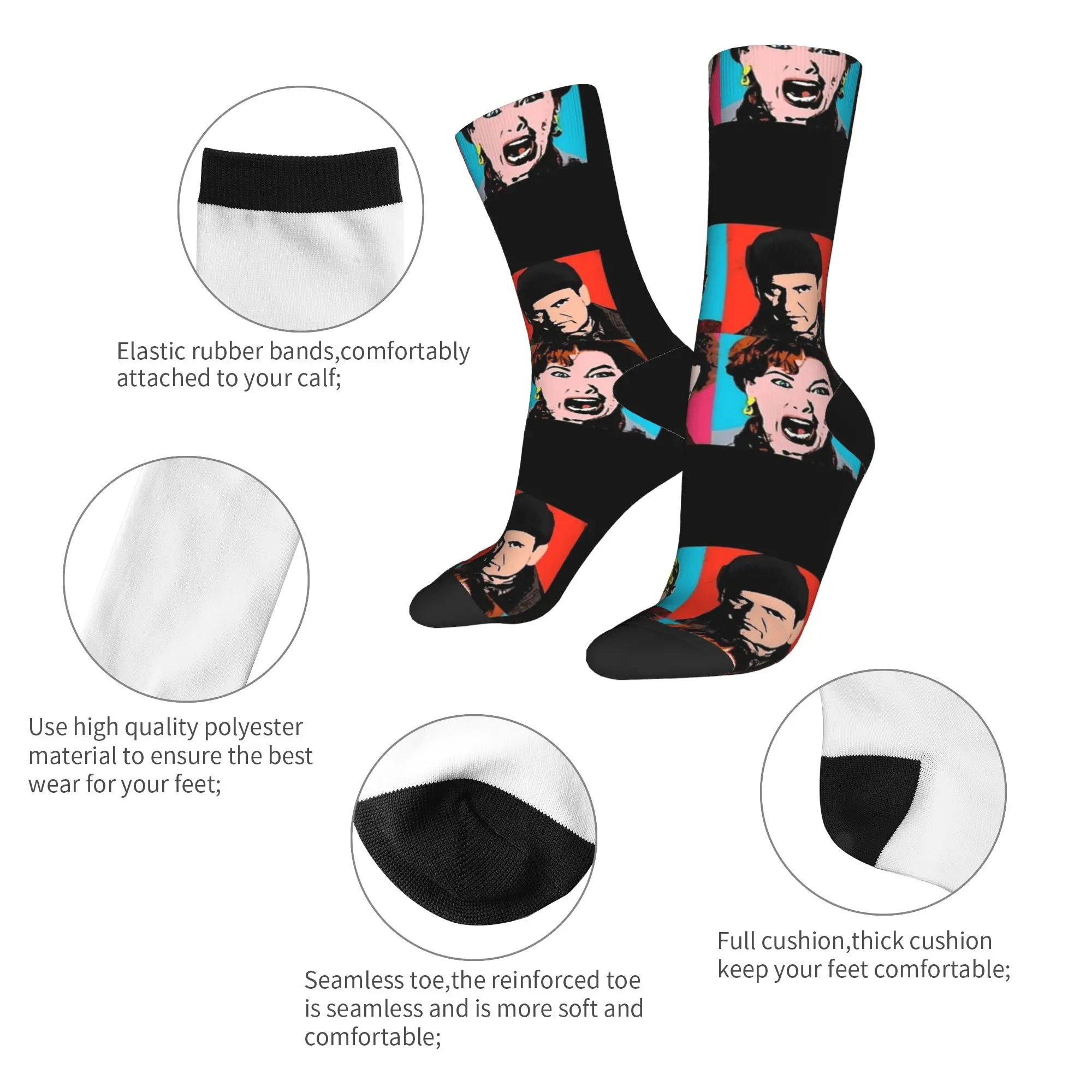 ホームアローン ウォーホル アローン ストッキング レトロソックス メンズ 高品質ソックス 秋 ランニング グラフィック 滑り止めソックス 誕生日プレゼント