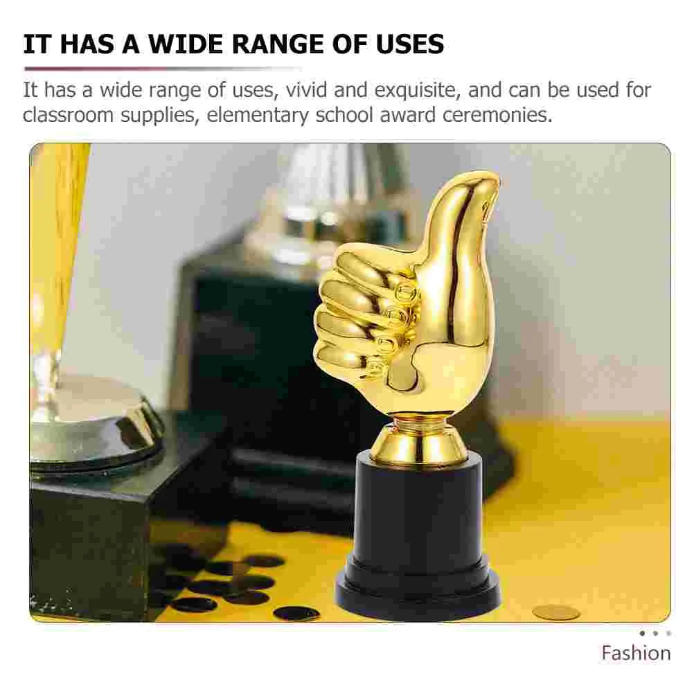 Kids Awesome Trophy Cheer Cup for Sports Competition Winner Decorative Plastic Toy Trophies Adults Thumb Shaped Funny