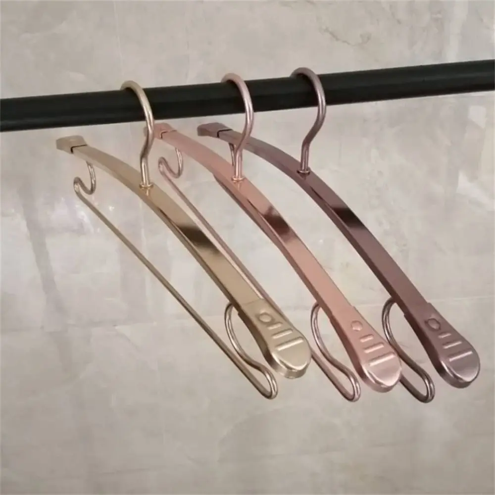 Simplicity Aluminium Alloy Wide Shoulder Hanger Non Slip Thickened Trouser Rack Durable Anticorrosion Pant Hanging Clip