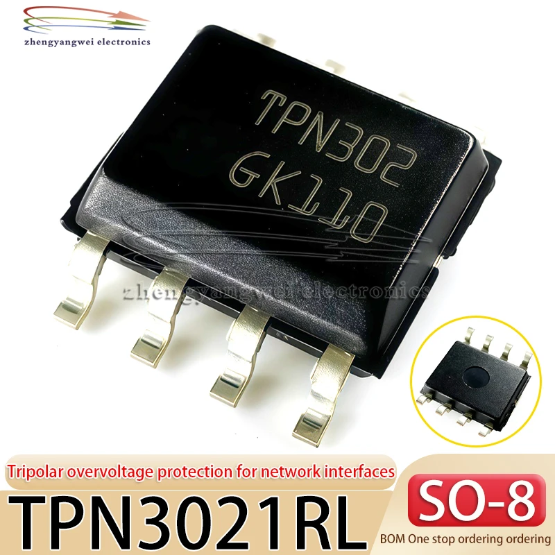

5PCS TPN3021RL SOP-8 TPN302 Network Interface Three pole Overvoltage Protection Semiconductor Discharge Tubes (TSS)