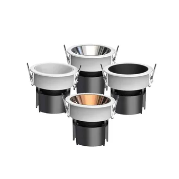 디밍이 가능한 눈부심 방지 매입형 LED COB 통 램프 7W 10W 12W 24W 85-265V 천장 스팟 패널 전구 가정용 조명용 라운드