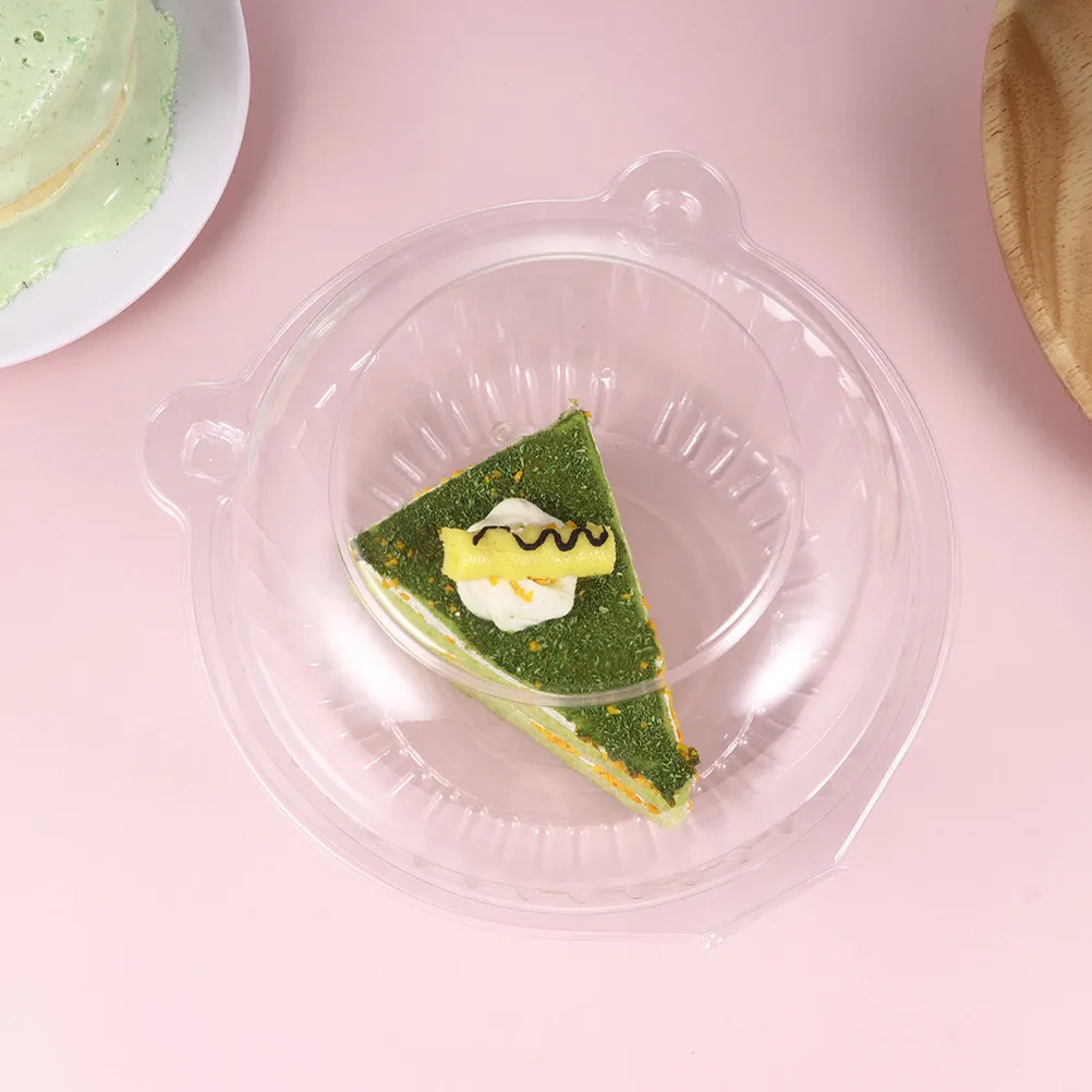100Pcs Clear Dome-Topped Cat-Shaped Dessert Boxes Compact Cupcake Packaging for Small Cakes Pastries Cream Chocolate