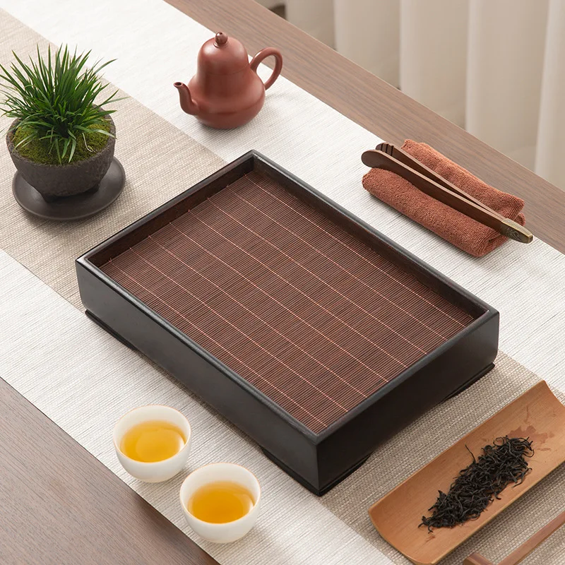 

Японский бамбуковый поднос для хранения воды, простой чайный сервиз, аксессуары, чайный столик кунг-фу, бытовой офисный дренаж