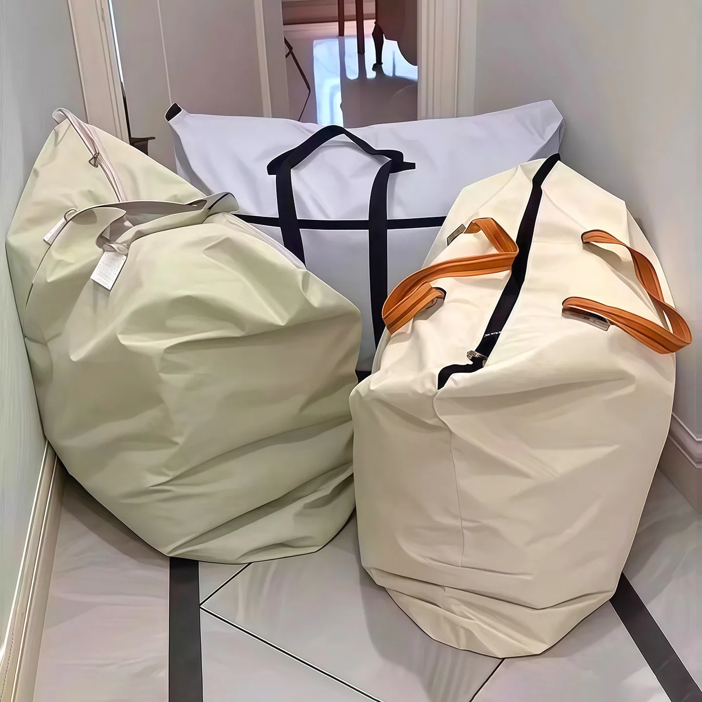 Waterproof Woven Moving Bag Large Capacity Quilt Storage Bag Clothes Bedding Luggage Organizer Packing Sack for Home Moving
