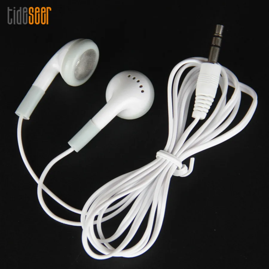 200pcs3.5mm Wired Disposable Earphones for School for Gift for Bus Train Plane Museum for Concert White Cheapest Stereo Earphone