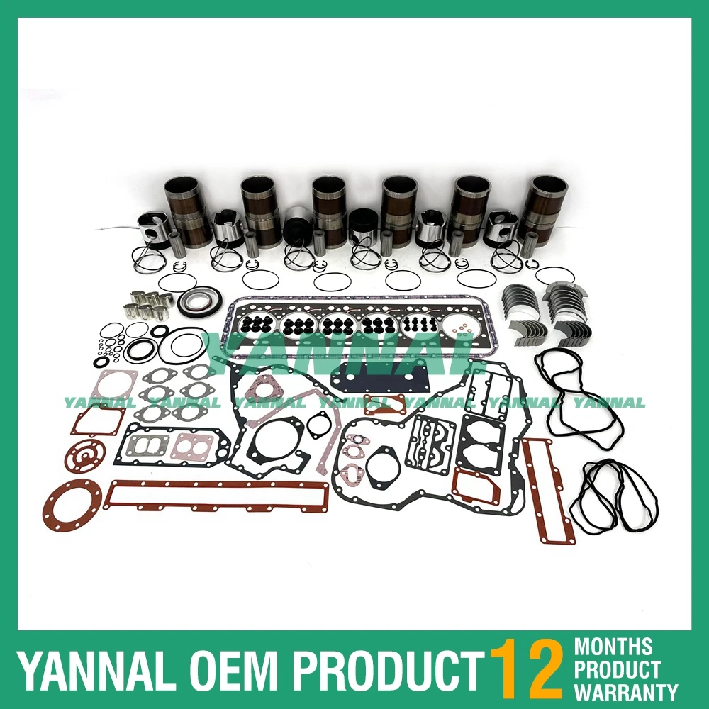 طقم بطانة اسطوانة مع محمل مجموعة حشية لمحرك حفارة الكمون ISL330 #2