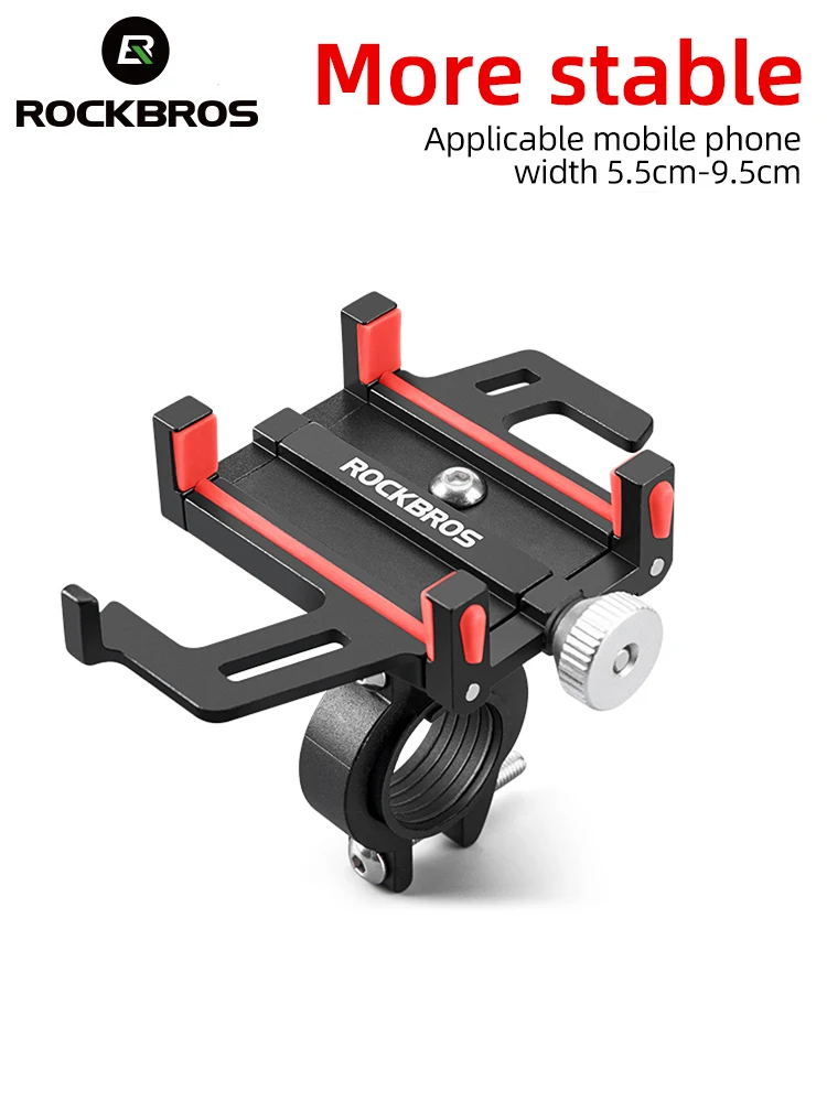 ROCKBROS Fahrrad-Telefonhalter, Aluminiumlegierung, Fahrradständer, verstellbar, 360-Grad-Drehung, Fahrrad-Telefonhalterung, Motorrad-Fahrradzubehör