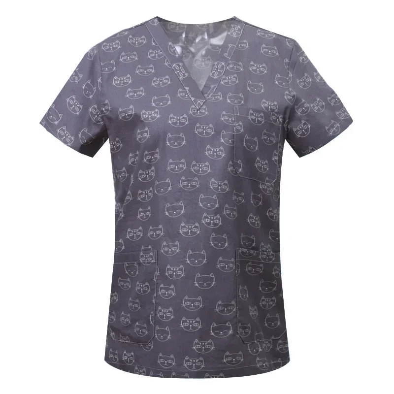 Medical Uniforms Lab Clothes Women Mens Scrubs Tops Nurse Nursing Uniform Vet Costume Spa Workwear Hospital Surgery Work Shirts