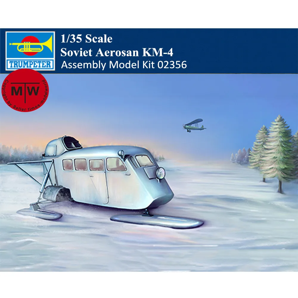 

Trumpeter 02356 1/35 Scale Soviet Aerosan KM-4 Military Plastic Assembly Model Kits