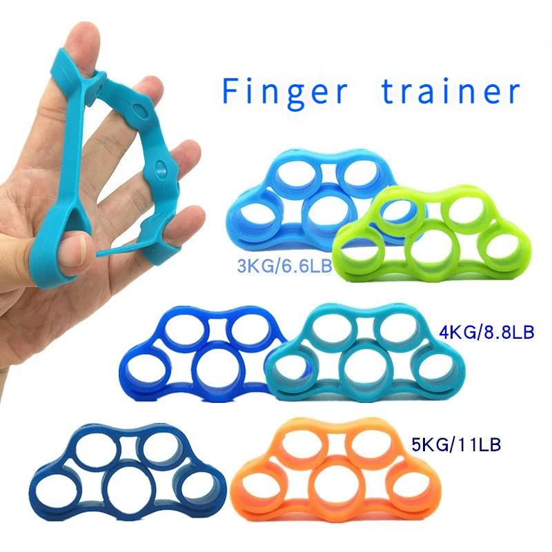 1 Pcs Hand Grip Wrist Strength Trainer Hand Gripper Silicone Finger Expander Exercise Finger Exerciser Resistance Bands Fitness