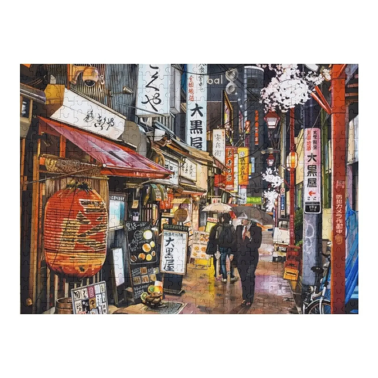 

Tokyo in the rain Jigsaw Puzzle Baby Wooden Custom Wood Custom With Photo For Children Puzzle