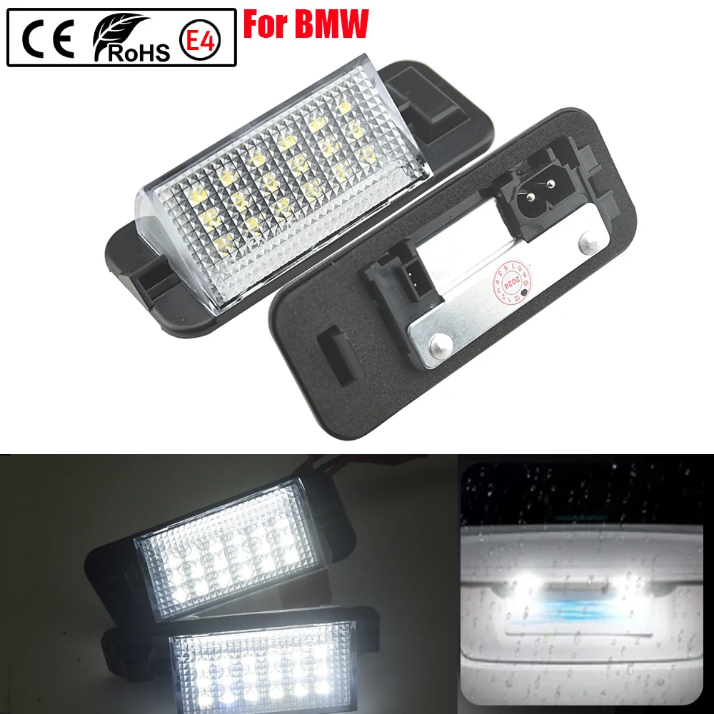 

For BMW 3 Series E36 318i 318is 318ti 325i M3 1992-1998 White Canbus No Error 2pcs Canbus LED License Number Plate Lights Bulbs