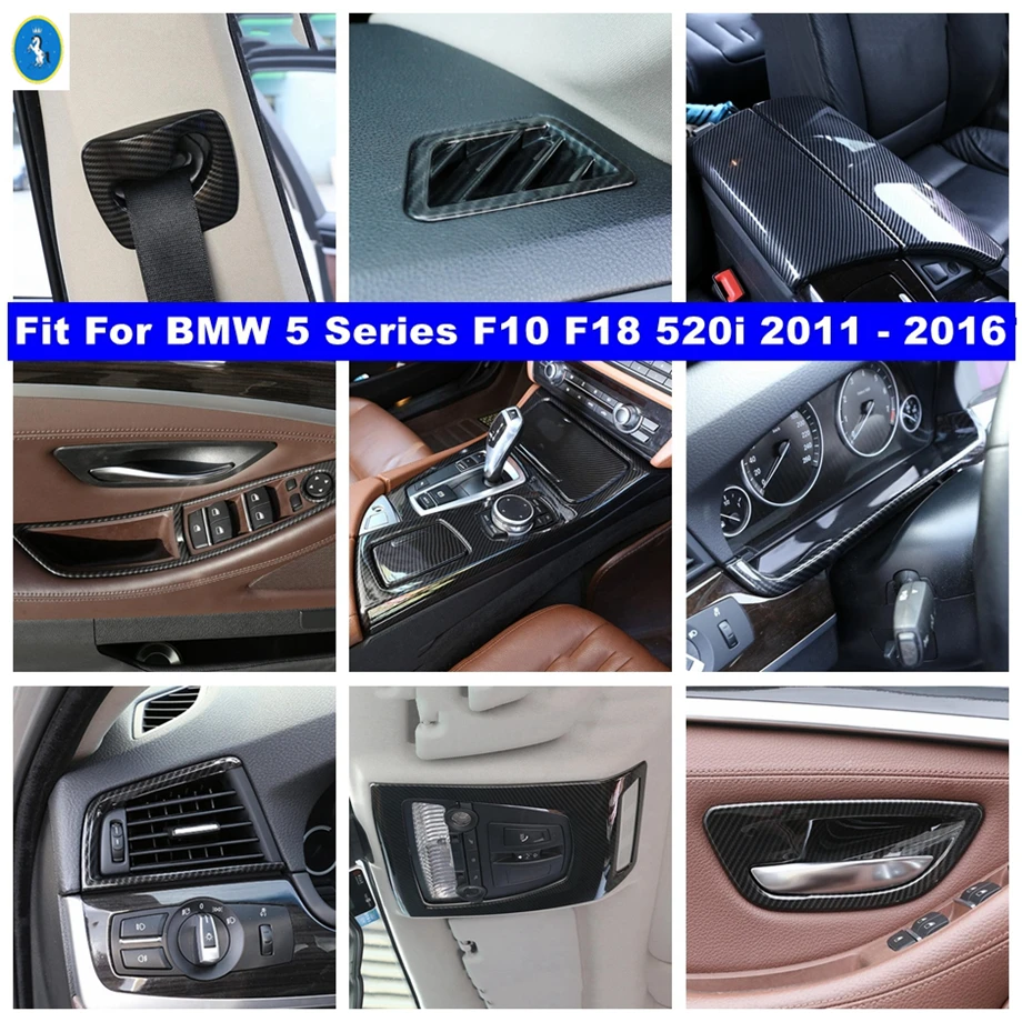 

ABS Car Lift Button / Door Bowl / Dashboard Air AC / Gear Panel Cover Trim For BMW 5 Series F10 F18 520i 2011 - 2016 Accessories