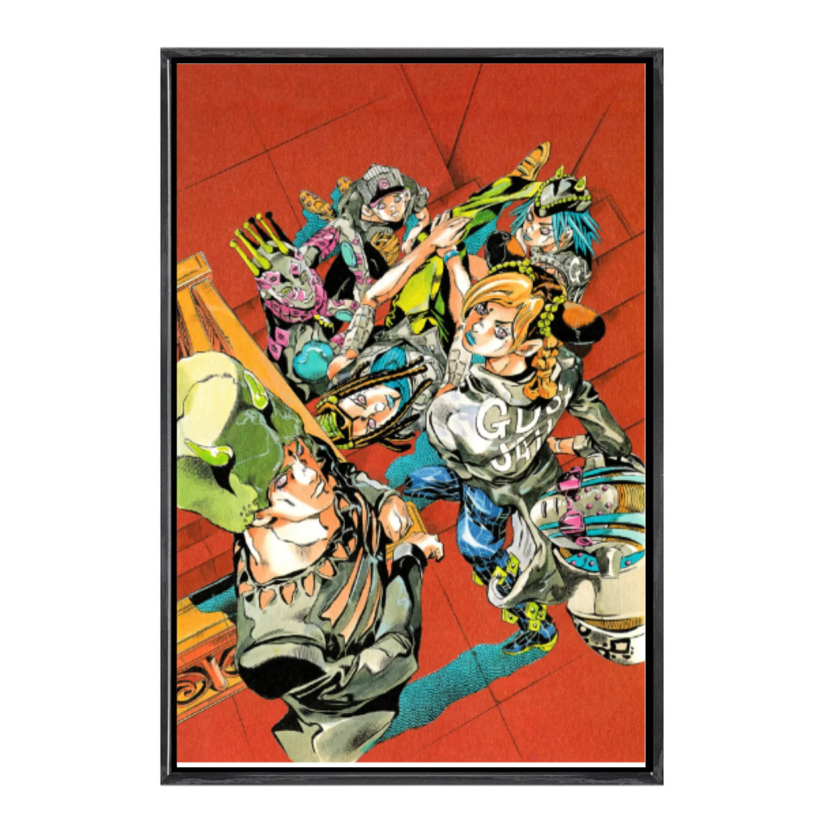 

Японская манга «Невероятные приключения Джоджо», многоразмерный холст, постер в двойной рамке, настенное искусство, домашний декор, домашний декор