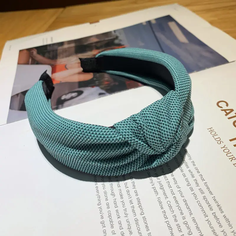 Hochwertiges Stoff-Haarband mit Knoten, breiter Kante, rutschfest, modisches Haar-Accessoire für Damen – Detail 16