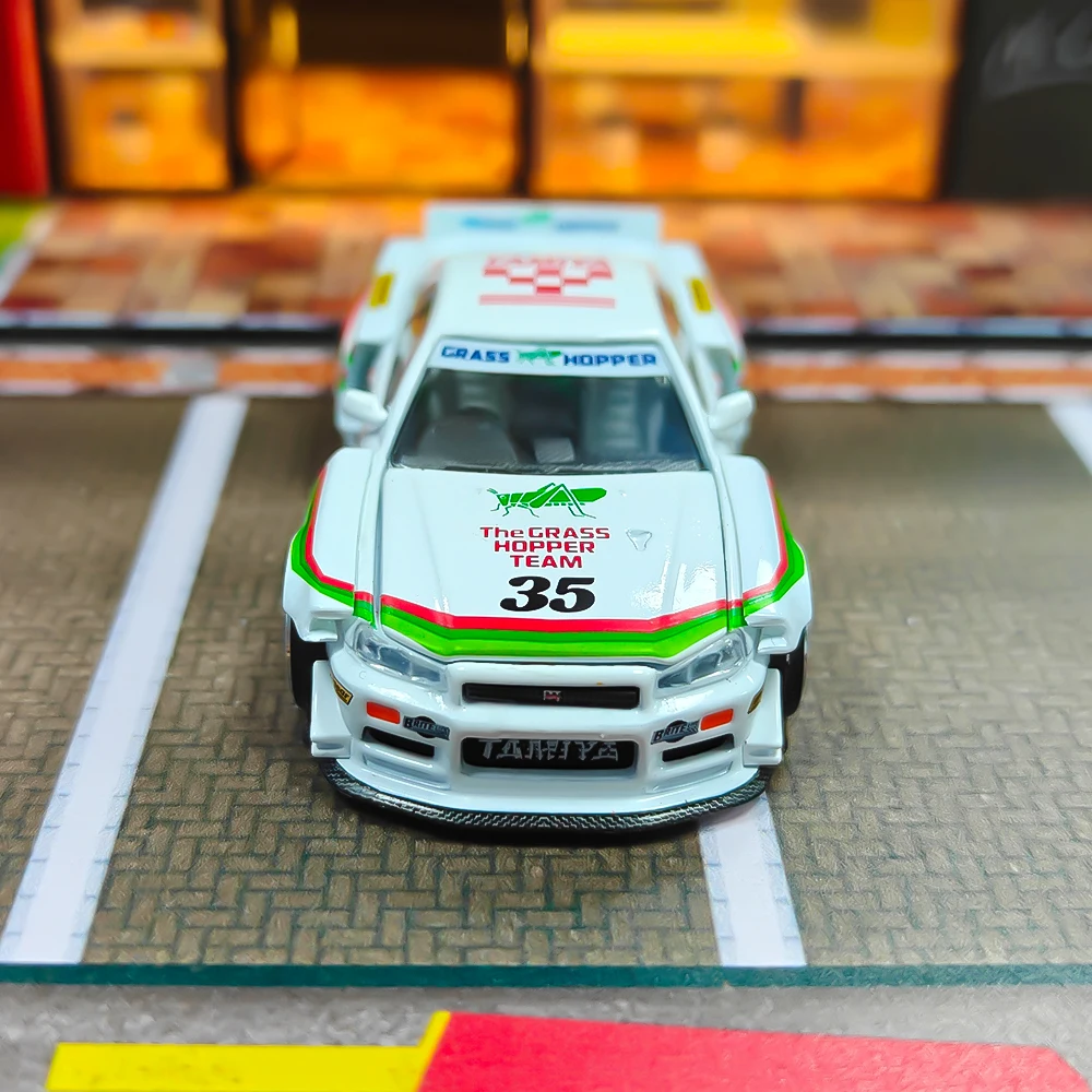 カイドーハウス×ミニGT GT-R R34 ザ・グラスホッパーV1 タミヤ # 167 1/64（箱なし）