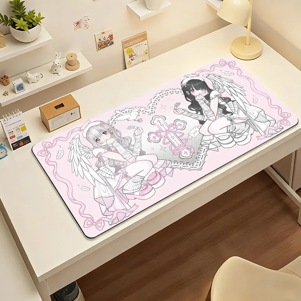 Cute Jirai Kei Mouse Pad Computer Laptop Rubber Non-slip Mouse Mat Mousepad Gamers Decoracion Desk Mat view 6