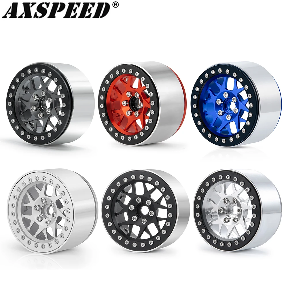 

AXSPEED 4 шт. металлические 2,2-дюймовые ступицы колес с бисером для 1/10 RC гусеничного автомобиля, колеса, осевые шины SCX10 TRX4 TRX6 CC01 D90 D110