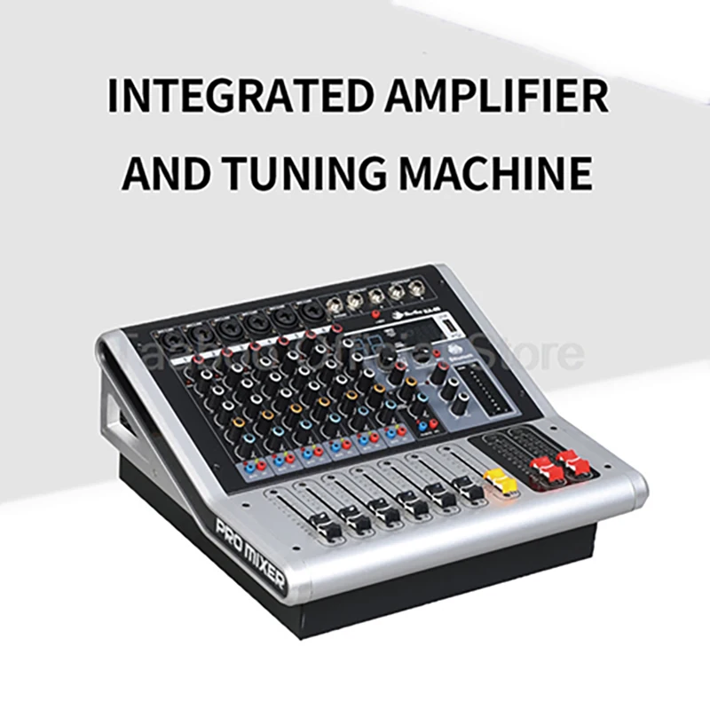 8/12 Channels Amplifier Audio Mixer 250W Sound Mixing Console Bluetooth USB 4Ω Integrated Professional Dj Sound Equalizer