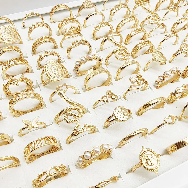 30 teile/los Fabrik Großhandel Dropshipping Antike Design Finger Ringe Set Mix Stil Frauen Alle Spiel Geschenk Party Bar Schmücken Mädchen