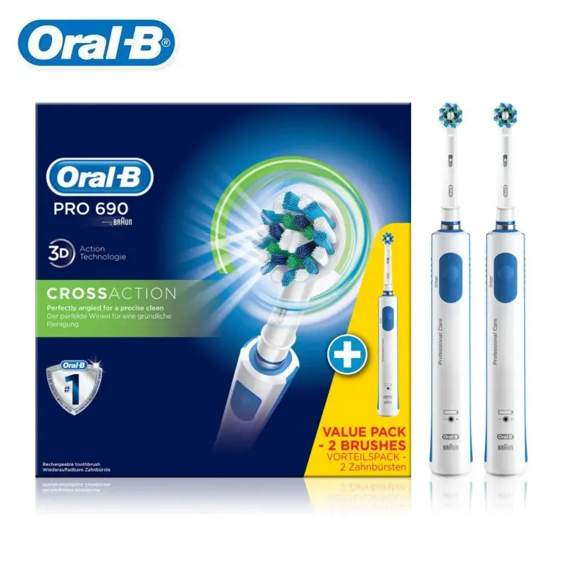 Oral B Electric Toothbrush D16 Cross Action Deep Clean Daily Oral Teeth Whitening 2 Mins Timer Adult Tooth Brush Oral B Pro 600