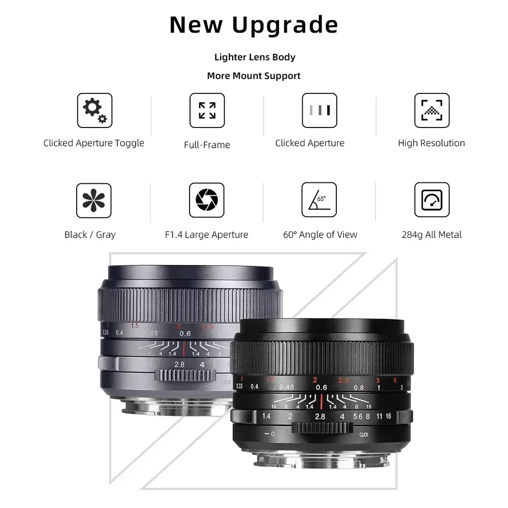 7artisans 35mm F1.4 III Full Frame Manual Focus Prime Lens for Nikon Z Z50 ZFC Leica SIGMA L SL Sony E alpha 7 Canon RF EOS-R