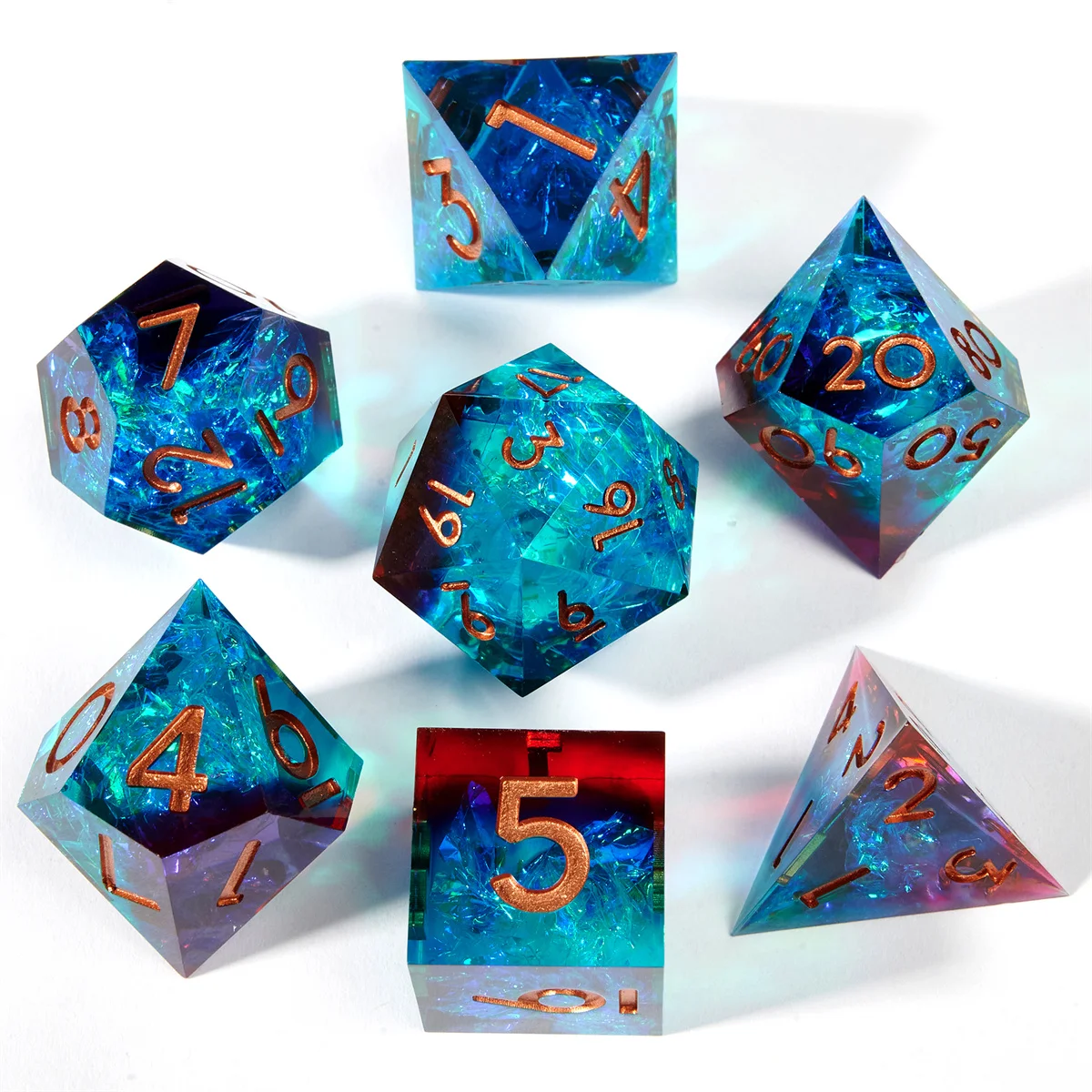 

Dice DND 7-Piece Polyhedral Dice Set D&D Creative Unique Christmas, Thanksgiving, Birthday, Halloween, Gift Game Party Supplies