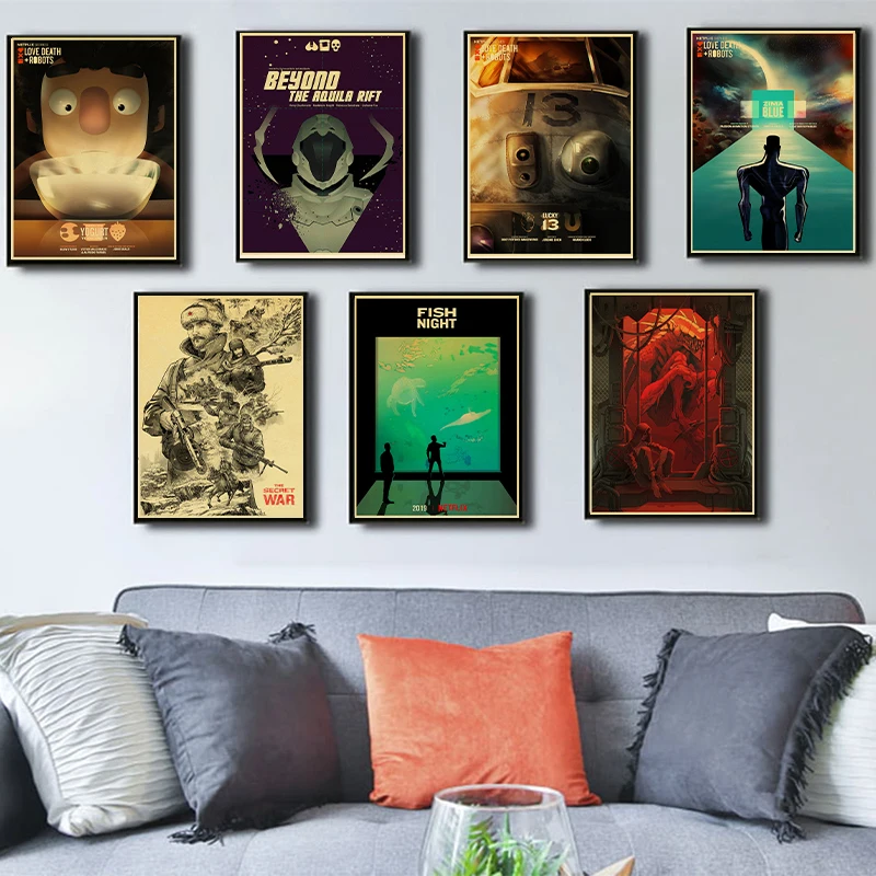 Love,Death&Robots Poster Kraft Paper Prints Home Decoration Cartoon Cafe Bedroom Fashion 2022 Arrivals Classic Picture Painting