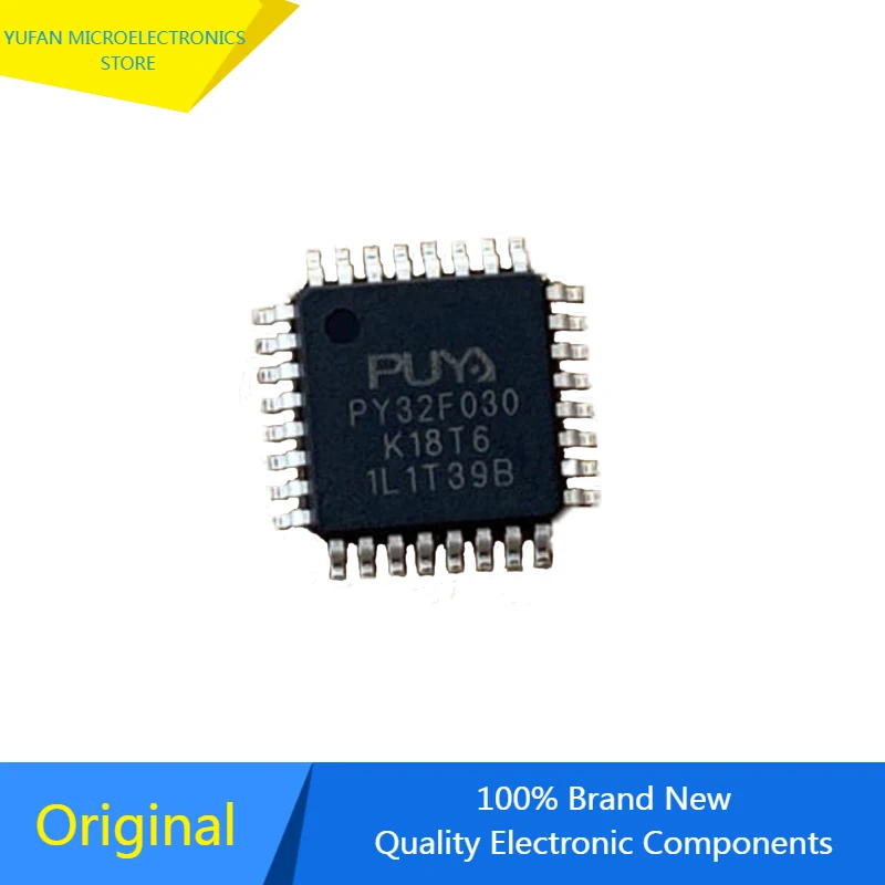 

10pcs/Lot Puya 32bit Microcontroller IC PY32F030K18T6 LQFP32 32-bit ARM Cortex -M0+ MCU Chip Integrated Circuit PY32F030