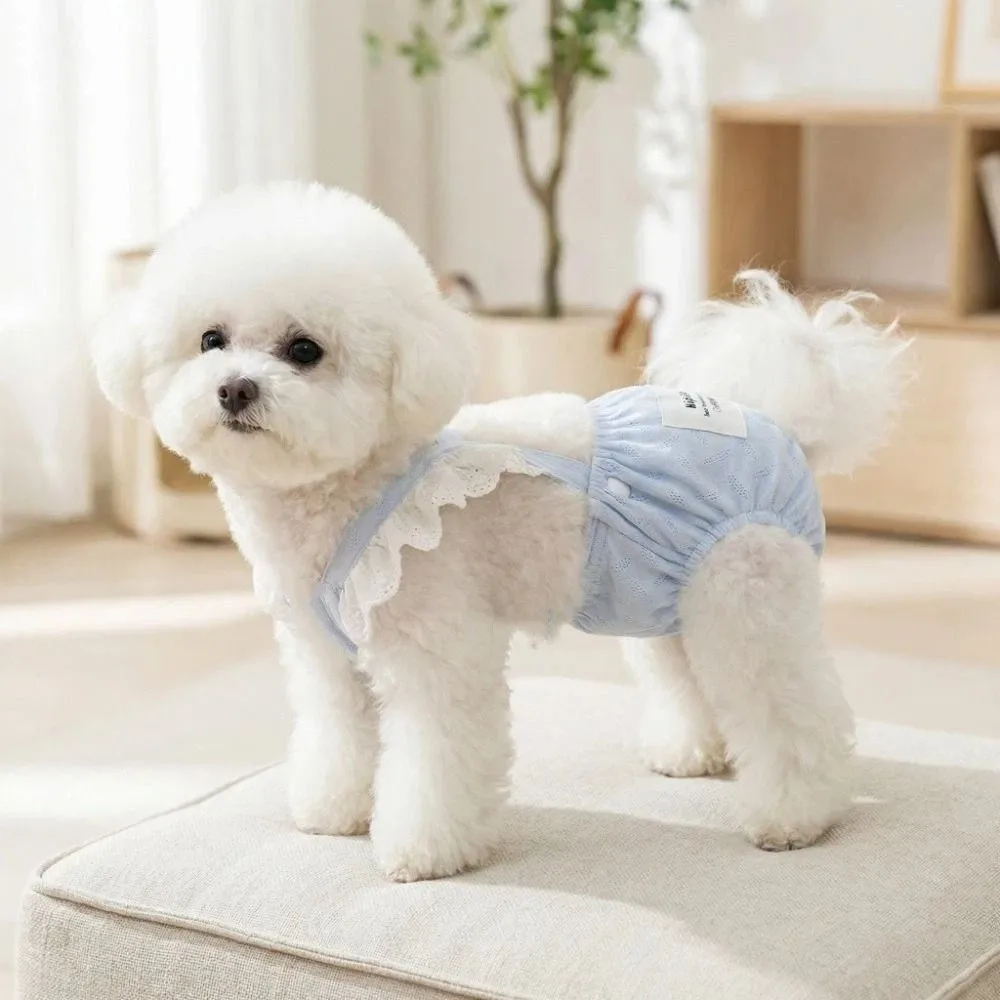 

Dog Underwear Suspenders Style Dog Physiological Pants Breathable Washable Pet Sanitary Pants Adjustable Dog Diaper Heat Cycle