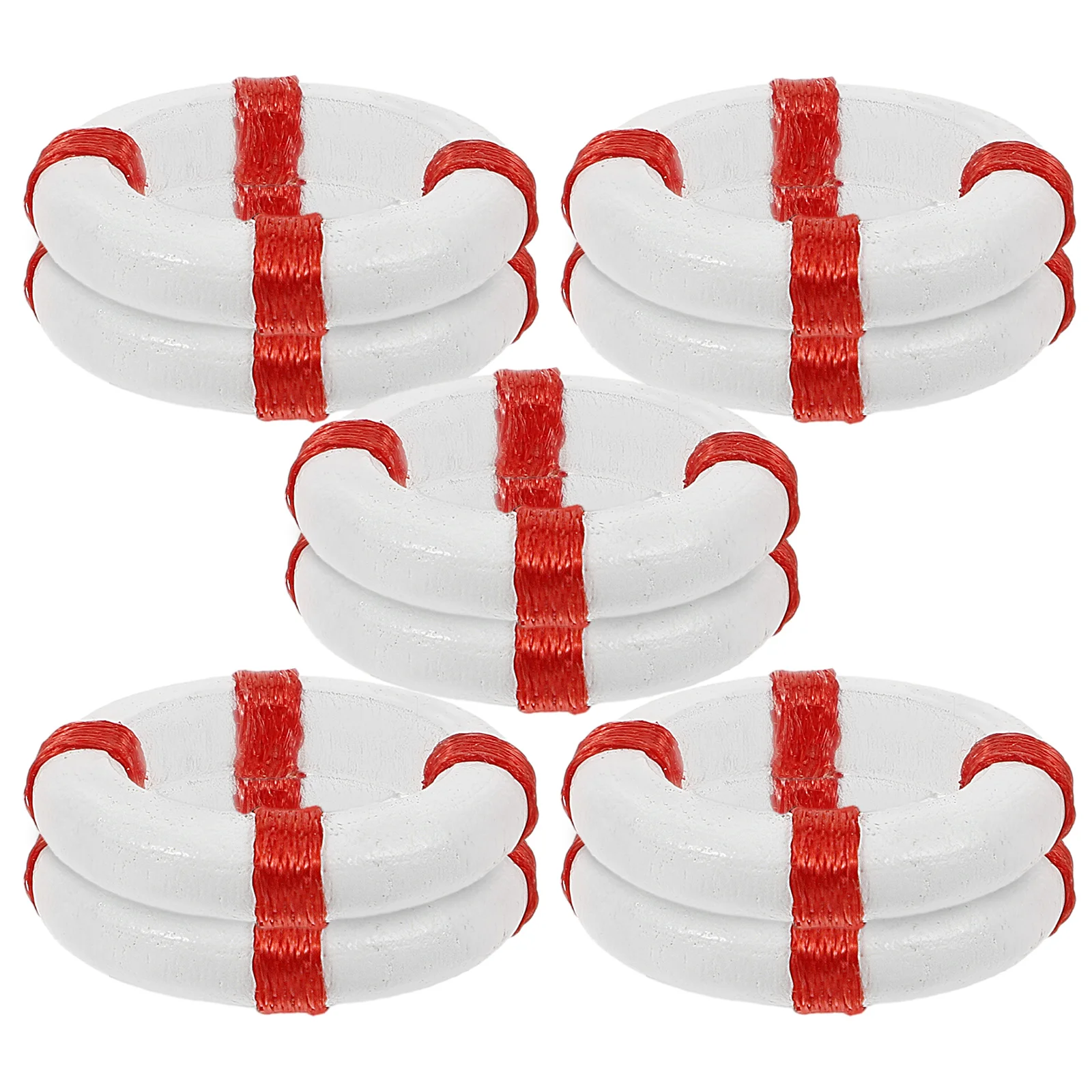 

10 PCS Nautical Decorations Mini Sea Swim Miniature Life Ring Small Child