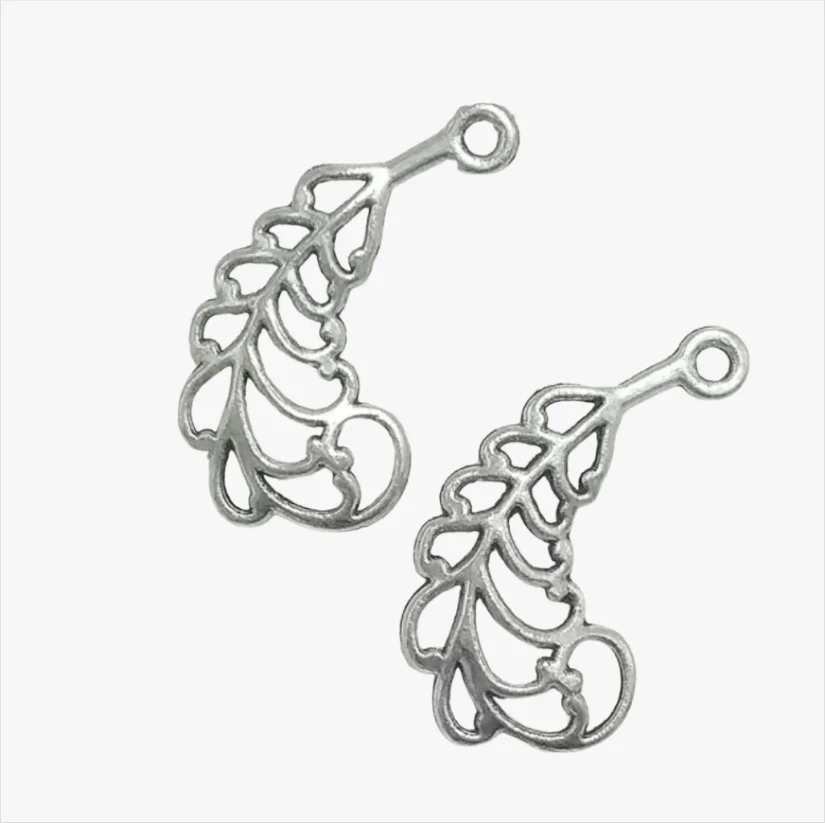 

30pcs 29*15mm Zinc Alloy matel hollow pendants for handmade HWEF2846