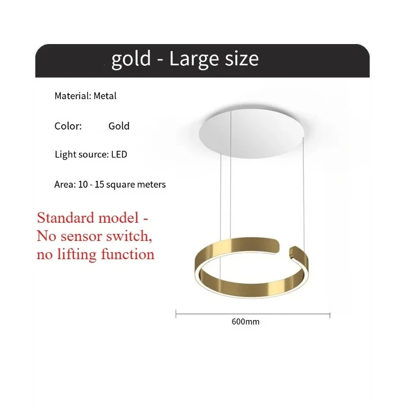 KFKF Moderne Salon Design Ring Decke Kronleuchter Augenschutz LED Lampe Schlafzimmer Esszimmer Studie Anhänger Beleuchtung Leuchte 6