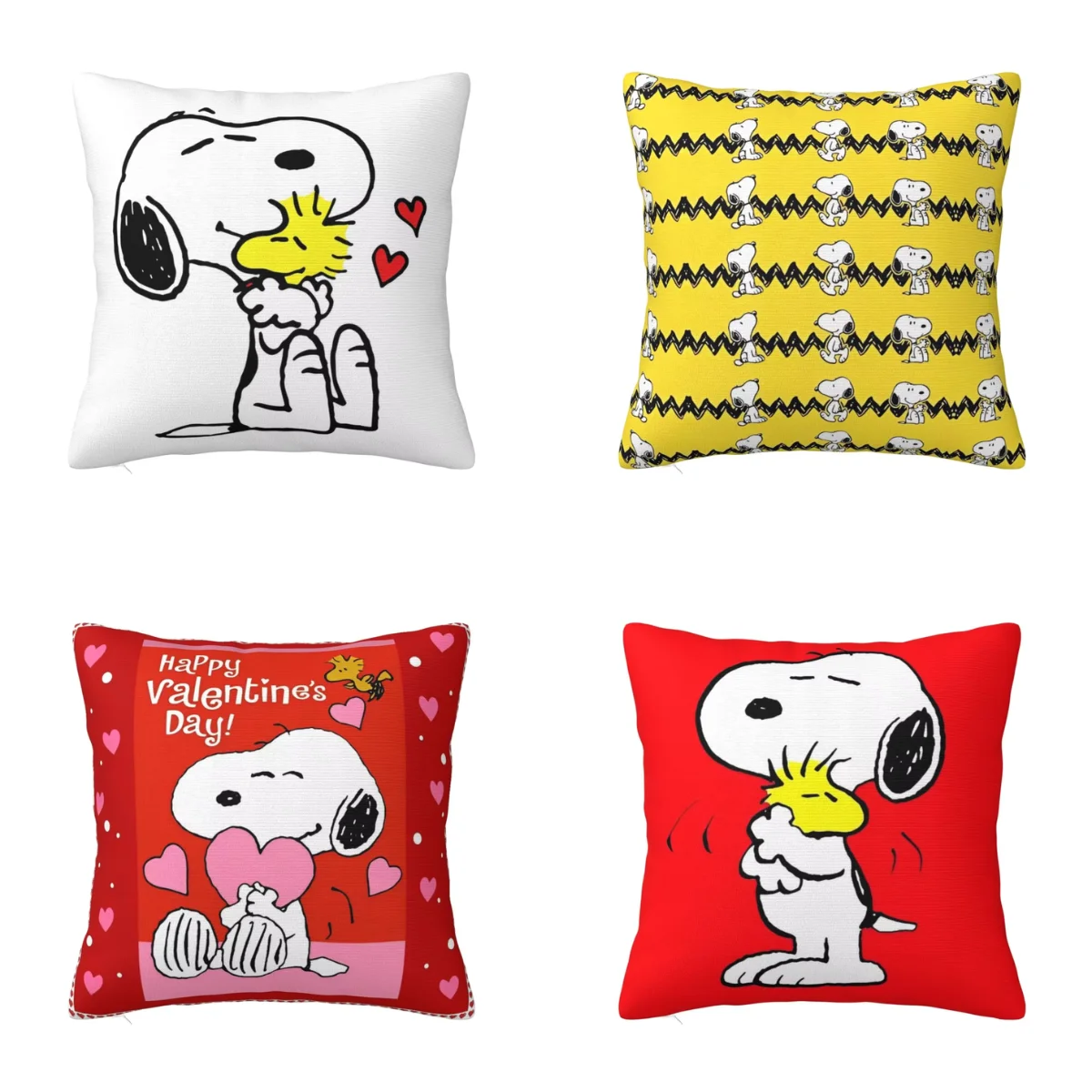 

SNOOPY HD Cartoon Pillow Case Cushion Cover Square Pattern Pillow Cover Retro Trendy Pillowcases For Sofa Bedroom Home Decor