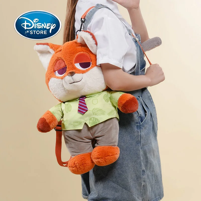 47CM Big-Size Disney Plush Doll Backpack Zootopia Judy Nick Plush Doll Disney Park Cute Girl Bag Winnie the Pooh Donald Duck