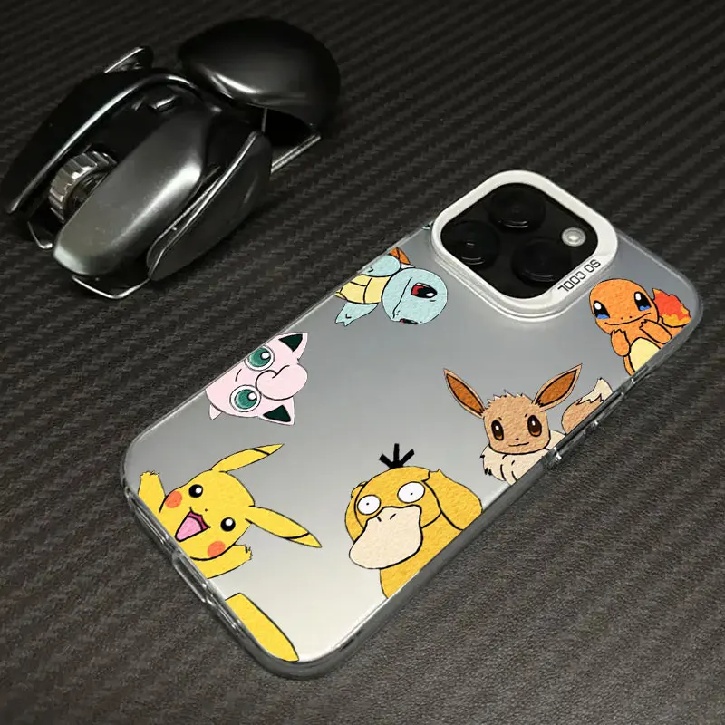 Anime Pocket Monster Pokemon Hülle für Apple iPhone 16e 16 14 15 13 11 Pro Max Hülle 15 Plus 12 13 Mini 16e stoßfeste Handyhülle